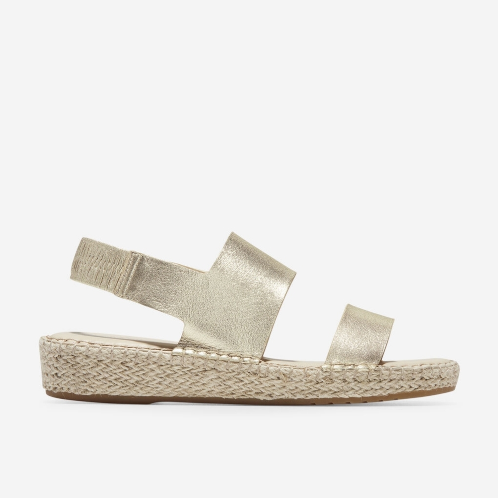 👣Cole Haan👣 Soft Gold Metallic  Cloudfeel Leather footwear - Picture 3 of 14